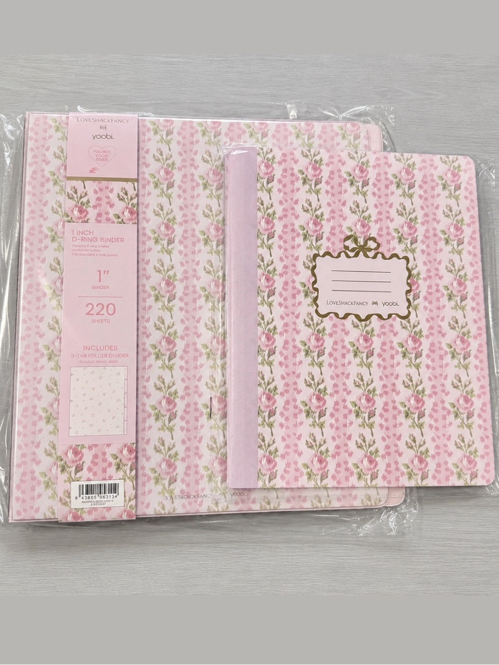 Loveshackfancy Pink Binder, Composition Book Set Blooming Heirloom